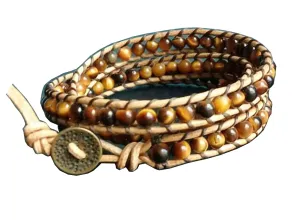 3 Wrap tiger eye stone bracelets men bracelets women bracelets beaded bracelets friendship bracelets leather bracelets fashion gift