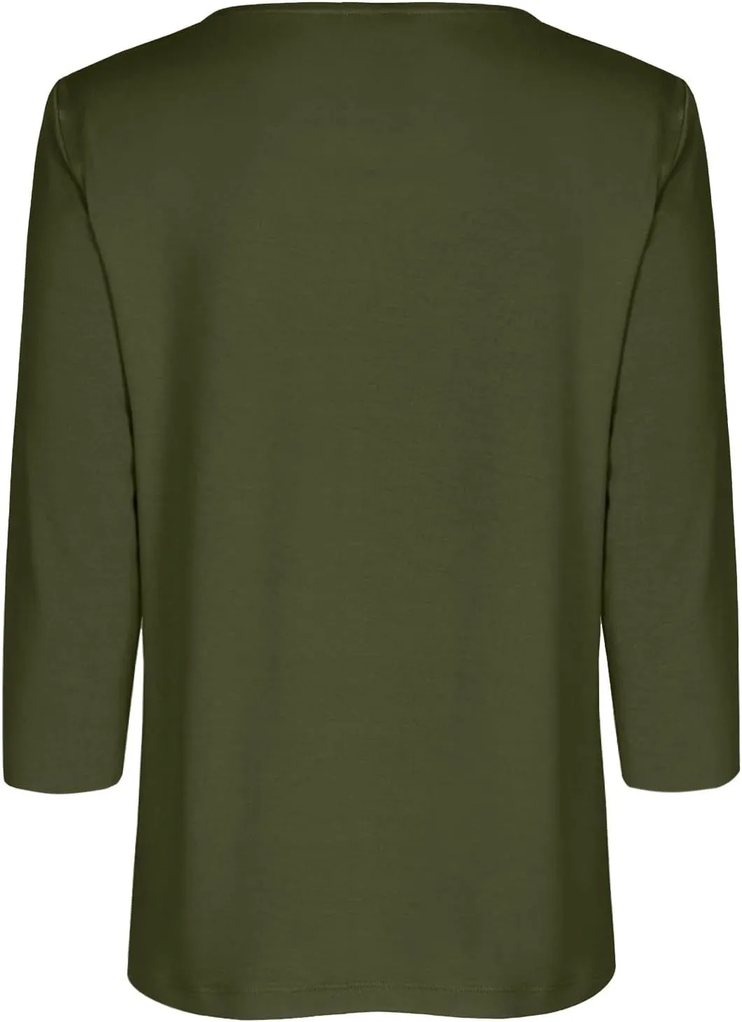 3/4 Length Sleeve Womens Tops Henley Crewneck Button Up T Shirts Dressy Casual Blouse Tunics 2024 Fall Trendy Clothes