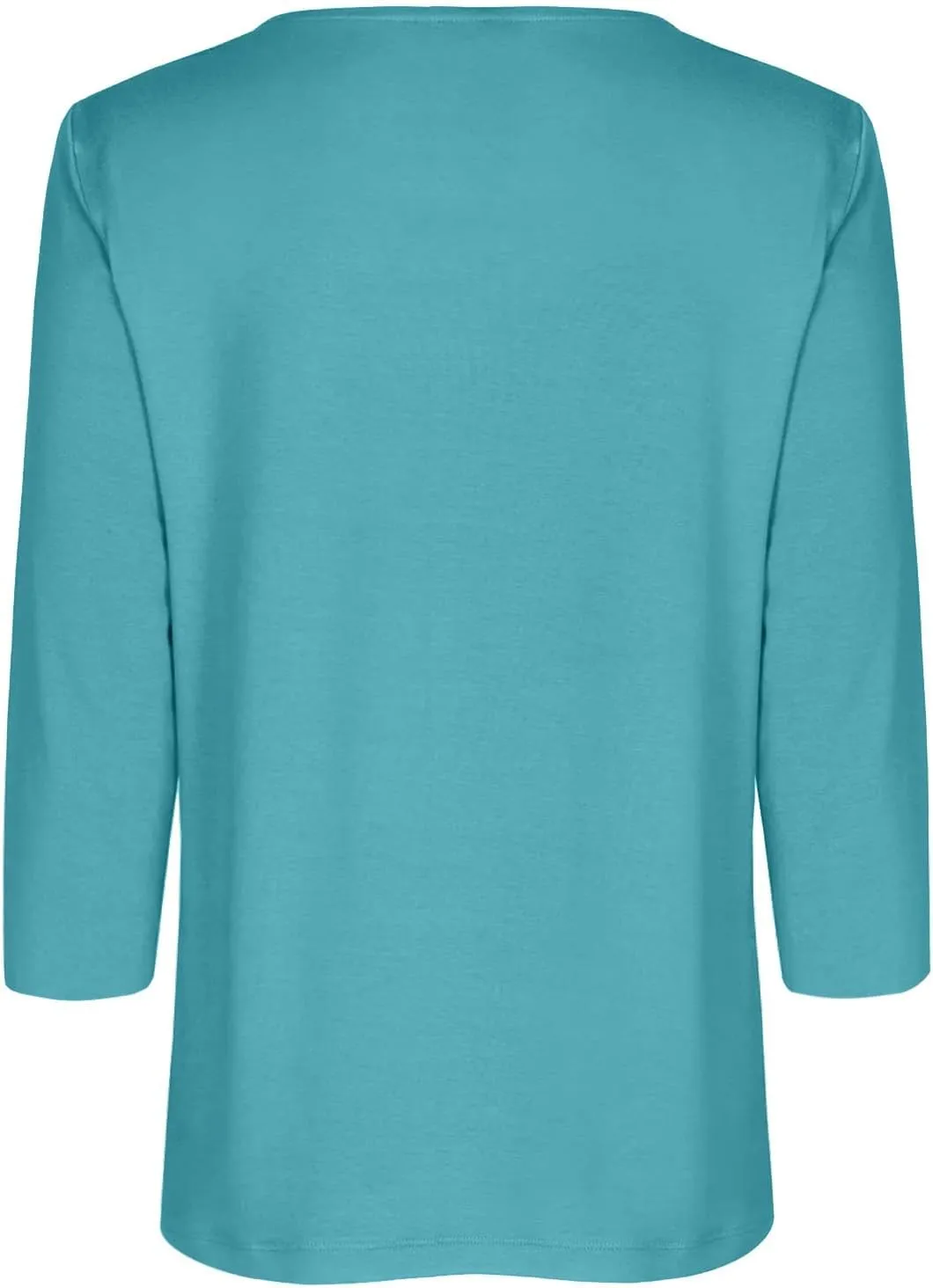 3/4 Length Sleeve Womens Tops Henley Crewneck Button Up T Shirts Dressy Casual Blouse Tunics 2024 Fall Trendy Clothes