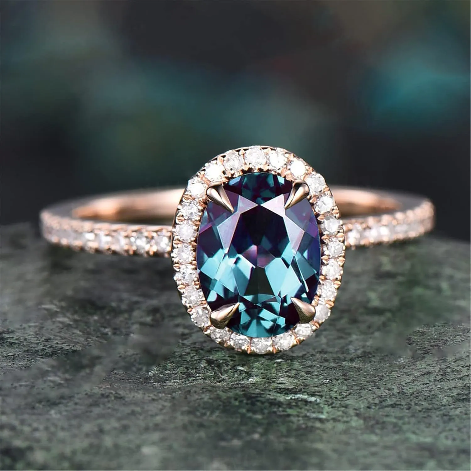 3Pcs Gemstone Rings Set for Women Simulated Diamond Wedding Bands Inlaid Zircon Anniversary Rings Elegant (A, 7)