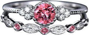 925 Silver Ring Band Cubic Zirconia CZ Stackable Rings Anniversary Wedding Bridal Ring Set Wedding Rings for Women