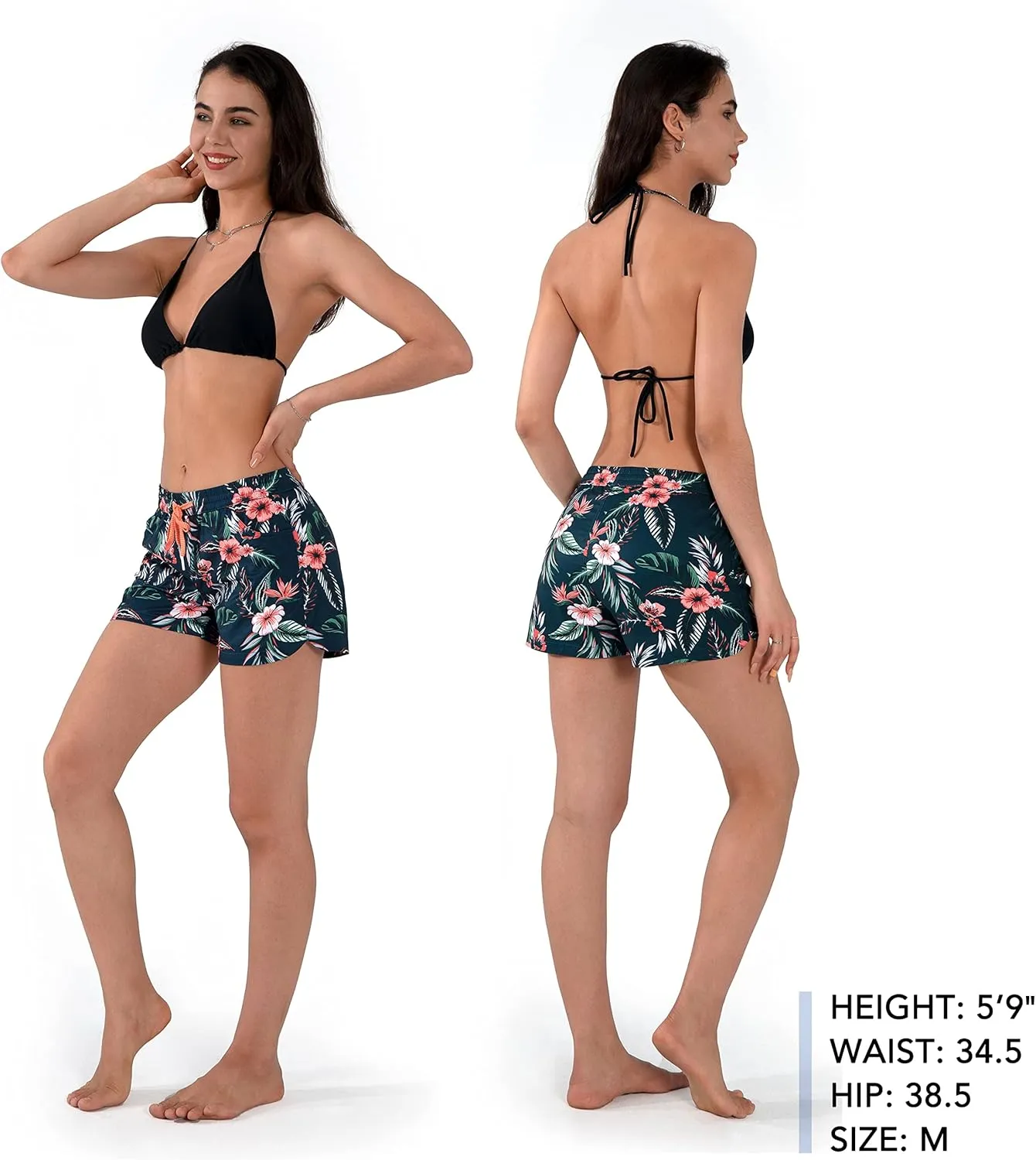 Actleis Womens Swim Shorts UPF50  Board Shorts Quick Dry Beach Shorts Drawstring Sports Summer Bottom
