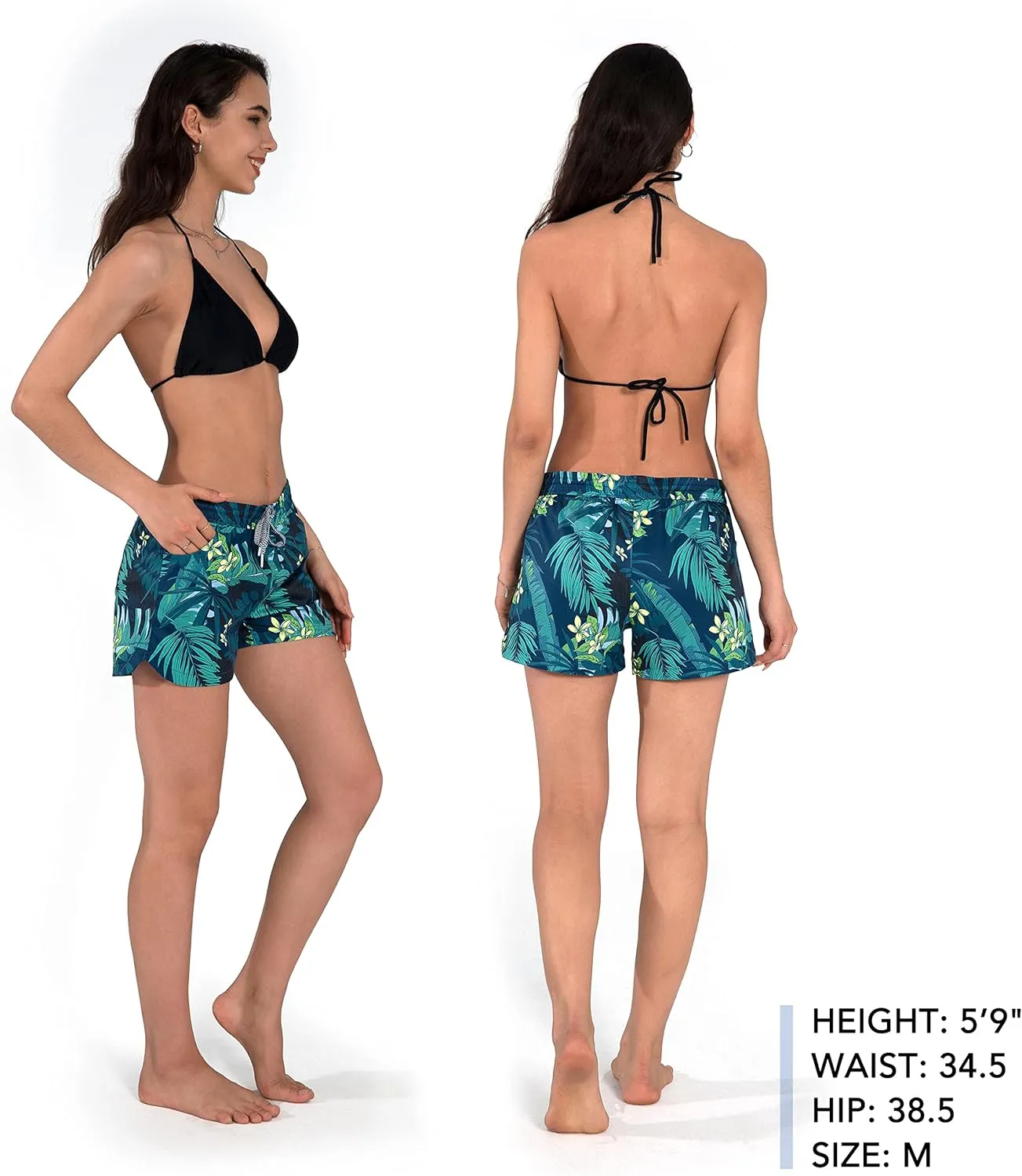 Actleis Womens Swim Shorts UPF50  Board Shorts Quick Dry Beach Shorts Drawstring Sports Summer Bottom