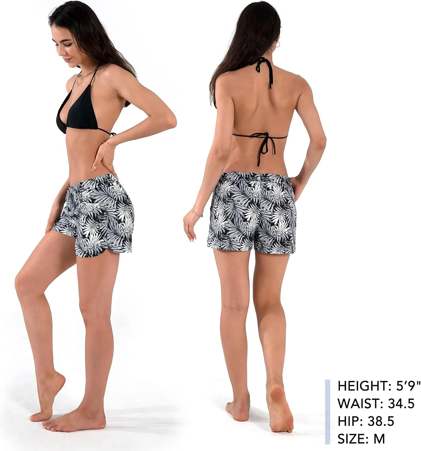 Actleis Womens Swim Shorts UPF50  Board Shorts Quick Dry Beach Shorts Drawstring Sports Summer Bottom