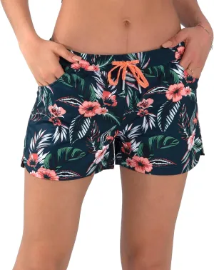 Actleis Womens Swim Shorts UPF50  Board Shorts Quick Dry Beach Shorts Drawstring Sports Summer Bottom