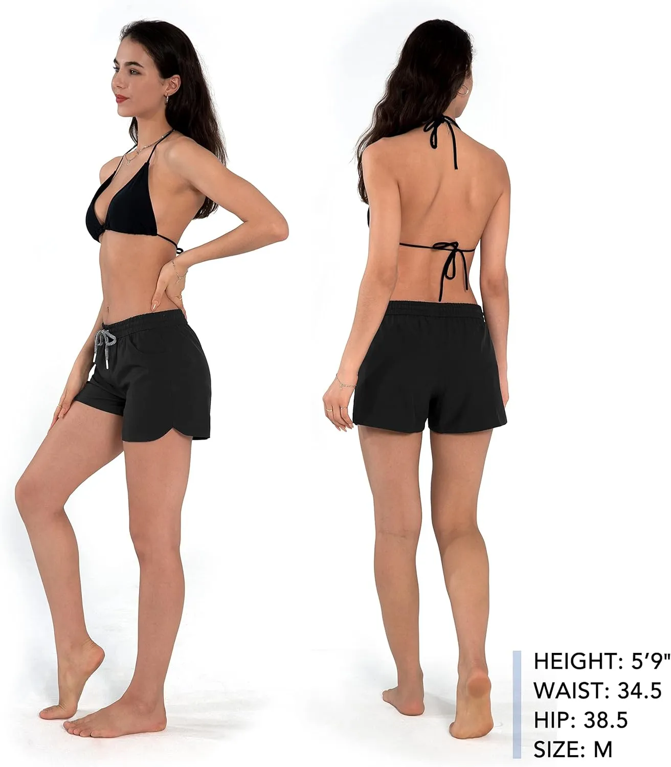 Actleis Womens Swim Shorts UPF50  Board Shorts Quick Dry Beach Shorts Drawstring Sports Summer Bottom