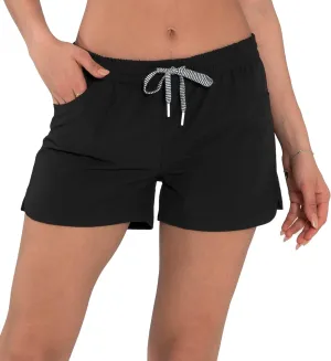 Actleis Womens Swim Shorts UPF50  Board Shorts Quick Dry Beach Shorts Drawstring Sports Summer Bottom