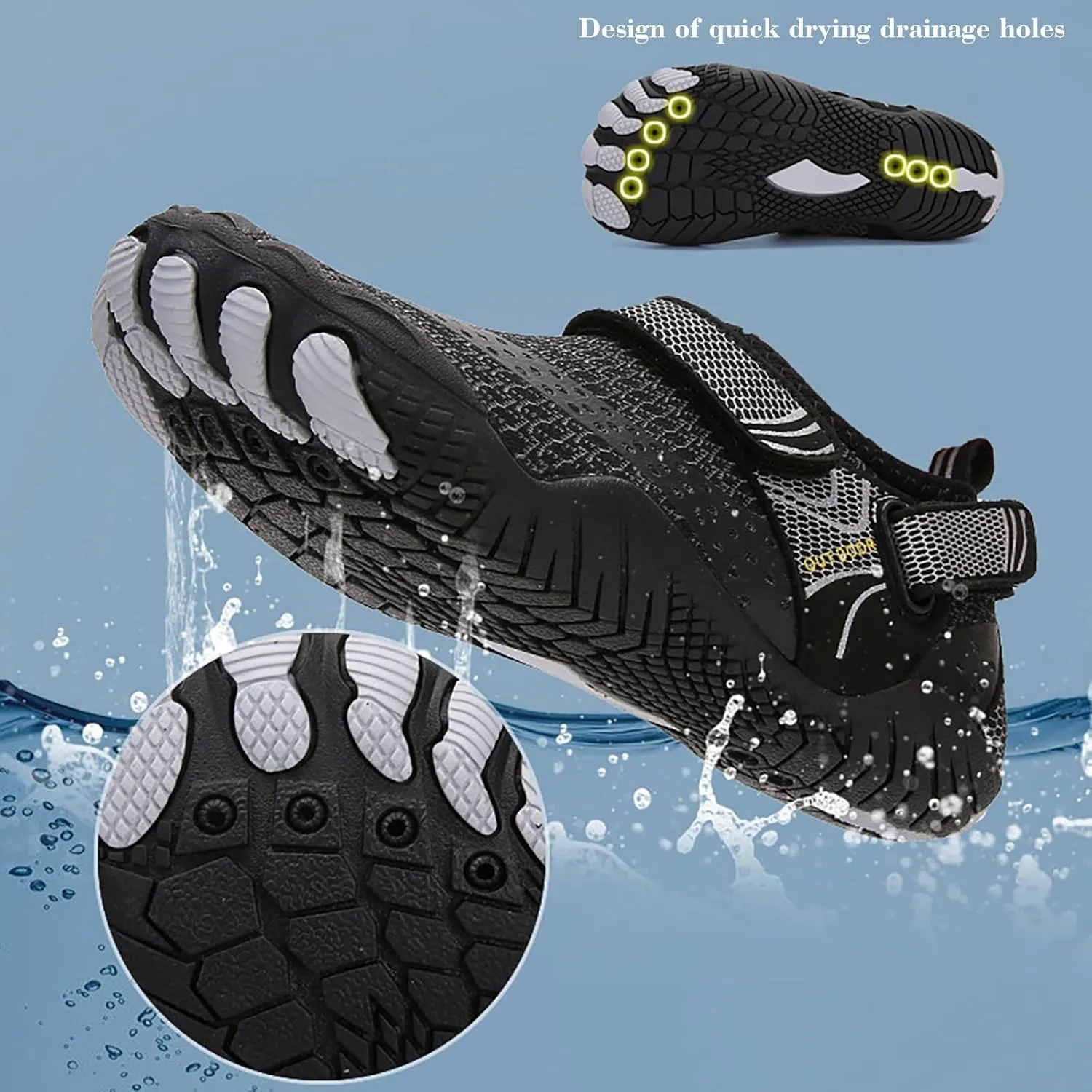 Aqua Water Shoes Quick Dry Barefoot Swim Beach Pool Surf Hiking Kayaking Diving Yoga Outdoor Sport Shoes for Men Women Lightweight