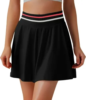 Athletic Skorts for Women High Waisted A Liner Casual Ruched Skorts Flowy Breathable Lightweight Summer Trendy Skirts