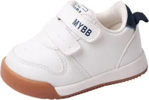 Baby Double Strap Sneakers, Casual Athletic Shoes for Boys Girls, Comfortable Fit Flat Bottom Non Slip Sport Shoes