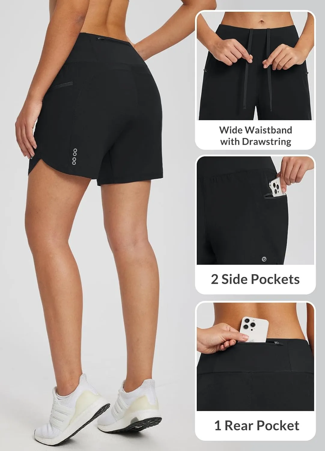 BALEAF Women's Mountain Bike Shorts 4D Padded Biking Shorts with Pockets Cycling Riding Bicycle Shorts