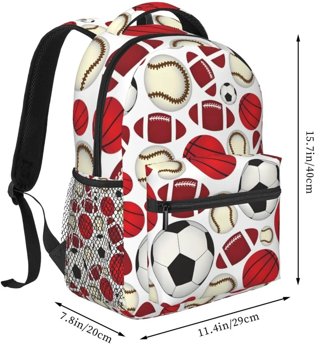 Baseball Travel Laptop Backpack Women Lightweight Backpack Adjustable College Backpack Fits 15.6 Inch Laptop Waterproof Travel Backpack for Work, Women, Men, Travel -Soccer