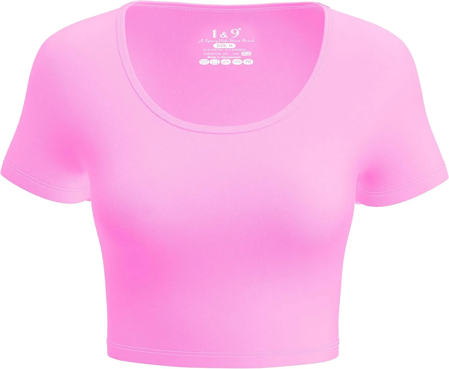 Basic Crop Tops for Women Short Sleeve T-Shirts Scoop Neck Cropped Shirts Women's Crop Top Cute Summer Tops Slim Fit Tees