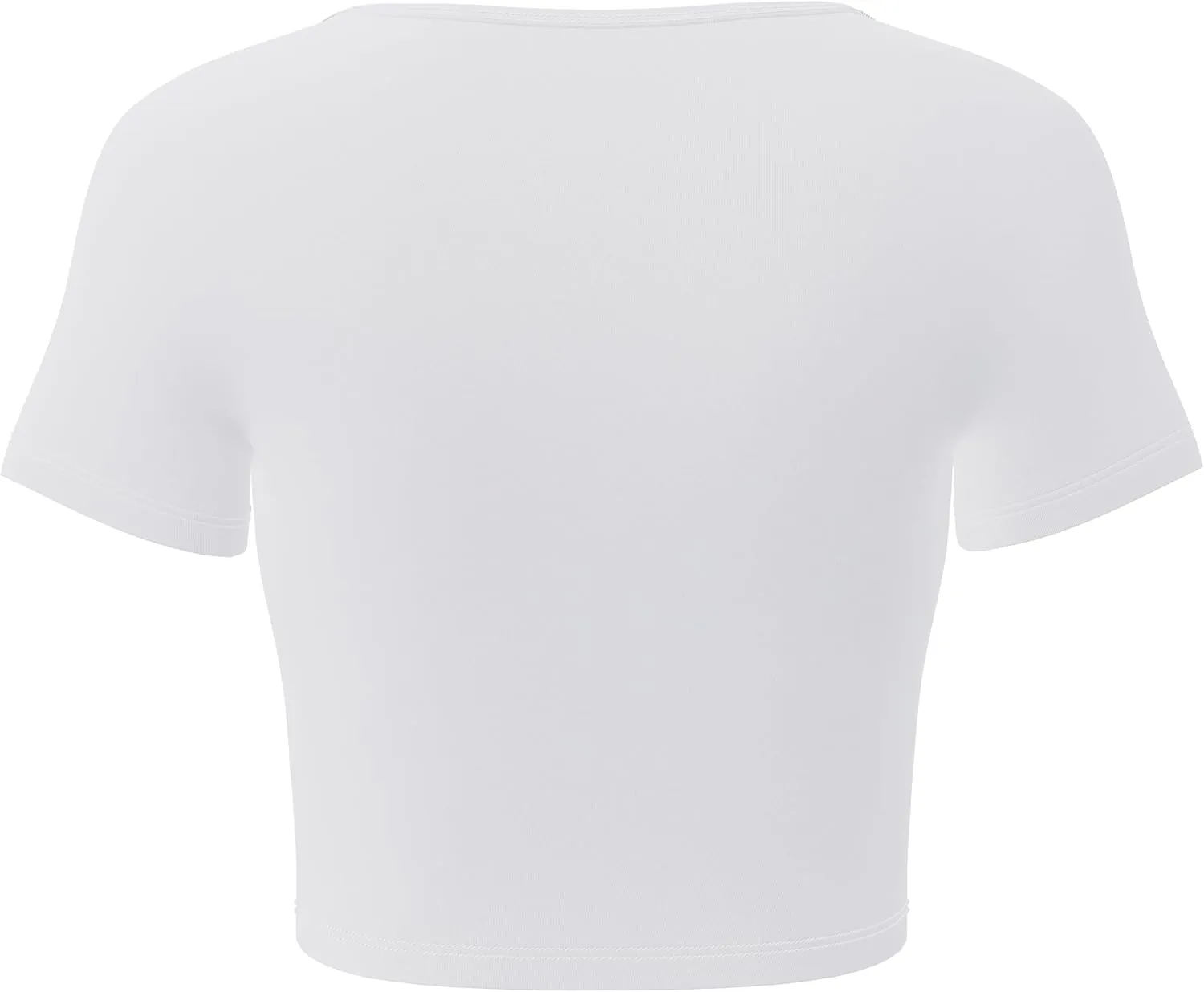 Basic Crop Tops for Women Short Sleeve T-Shirts Scoop Neck Cropped Shirts Women's Crop Top Cute Summer Tops Slim Fit Tees