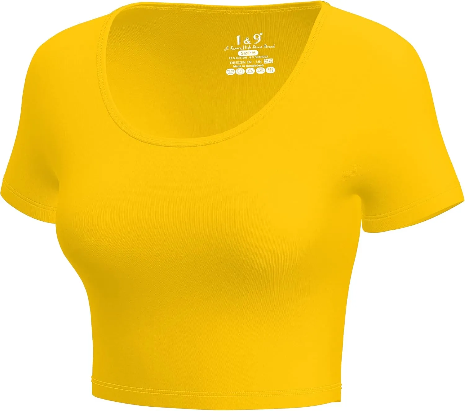 Basic Crop Tops for Women Short Sleeve T-Shirts Scoop Neck Cropped Shirts Women's Crop Top Cute Summer Tops Slim Fit Tees
