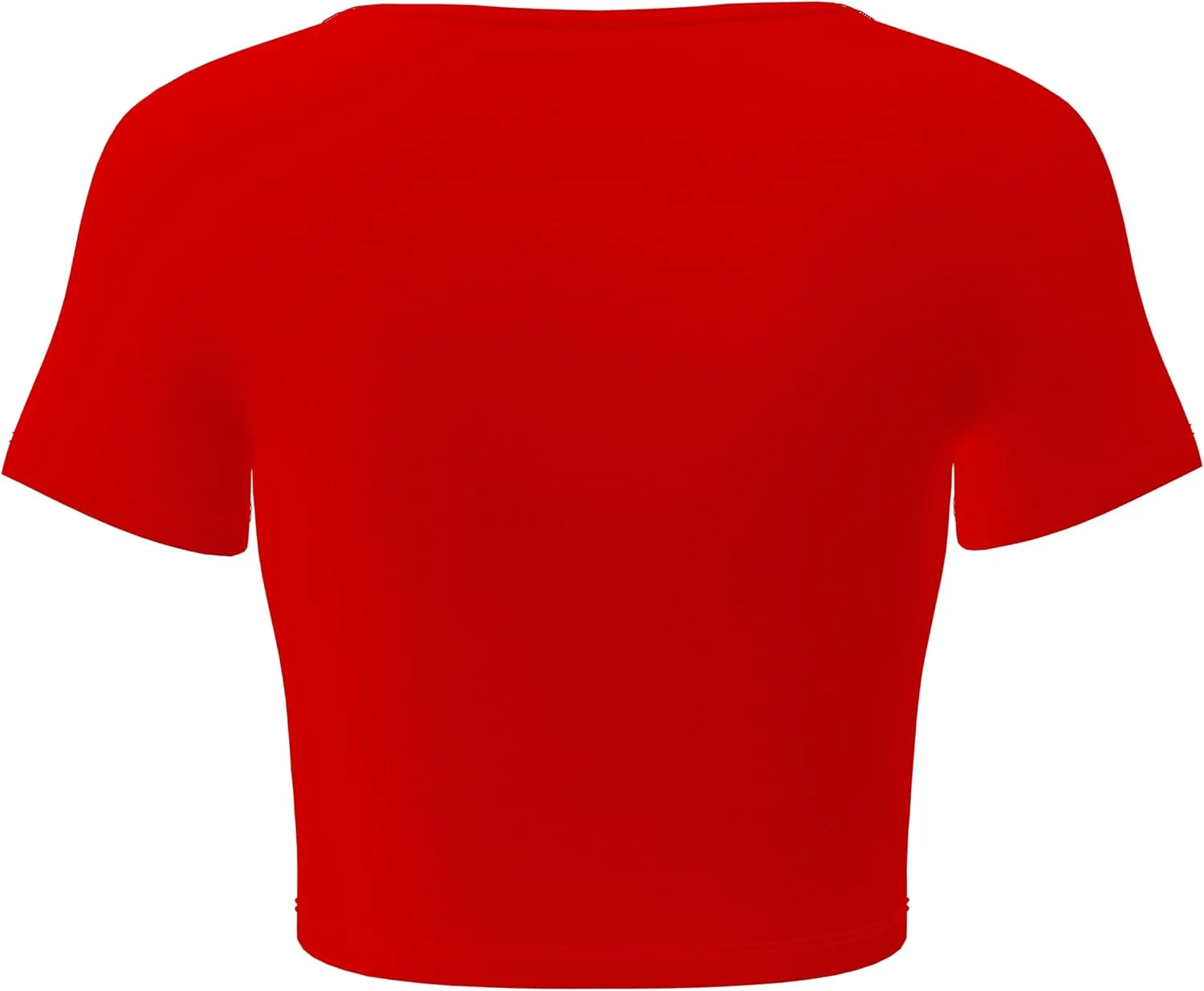 Basic Crop Tops for Women Short Sleeve T-Shirts Scoop Neck Cropped Shirts Women's Crop Top Cute Summer Tops Slim Fit Tees