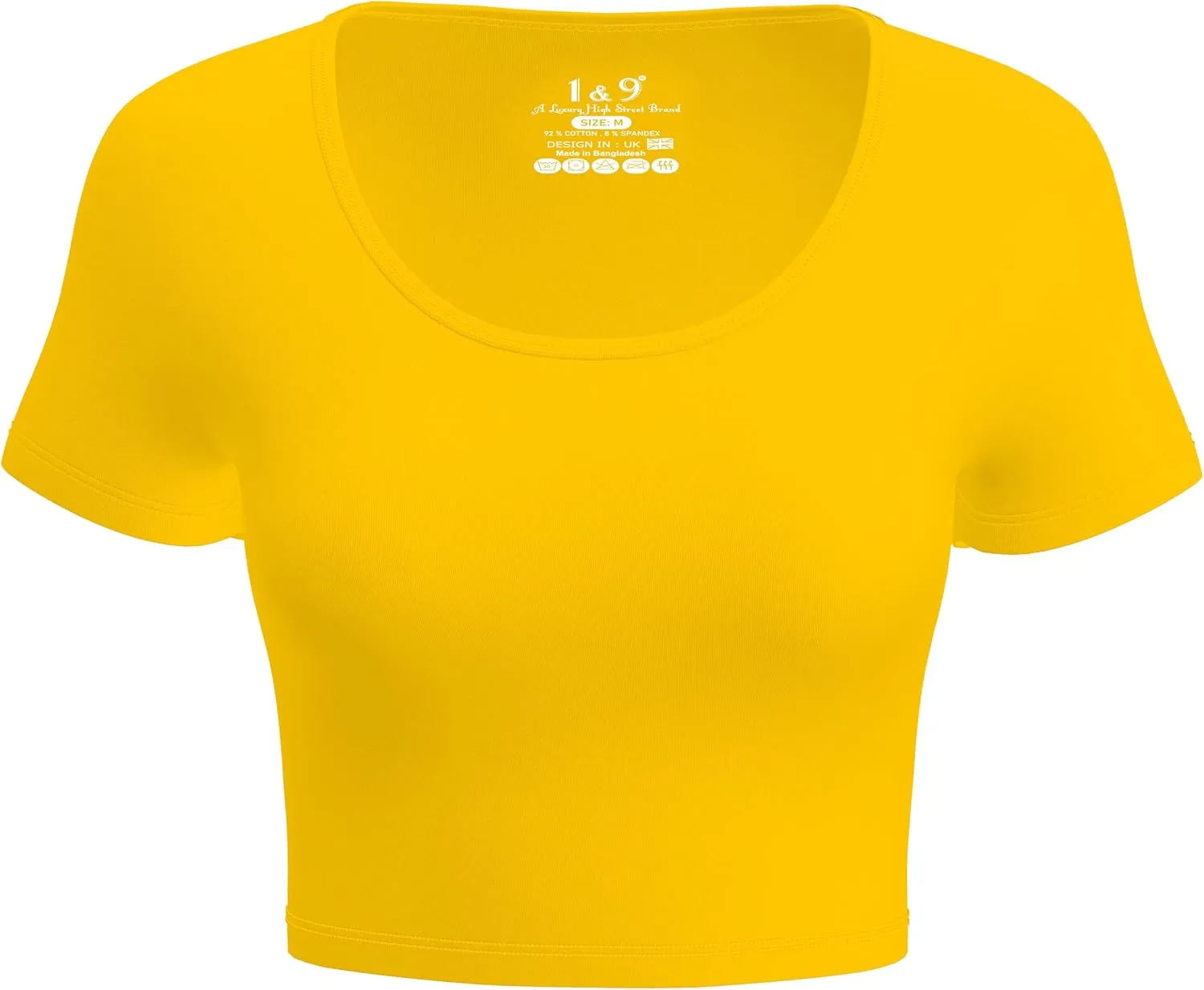 Basic Crop Tops for Women Short Sleeve T-Shirts Scoop Neck Cropped Shirts Women's Crop Top Cute Summer Tops Slim Fit Tees
