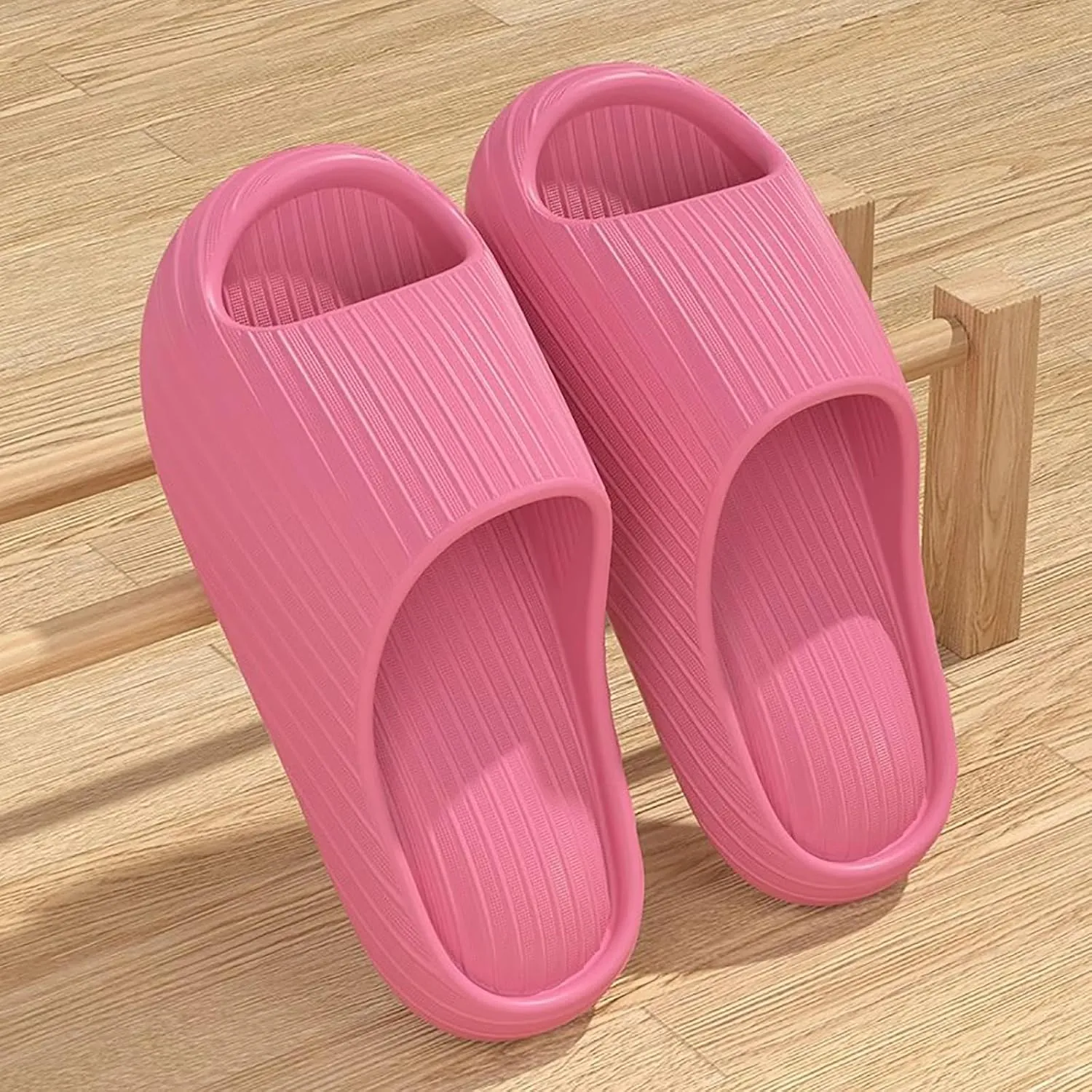 Bathroom Slippers Men Womens Slides Mens Shower Shoes Shower Shoes Women Ultra Comfort Drainage Hole Quick Drying Slippers