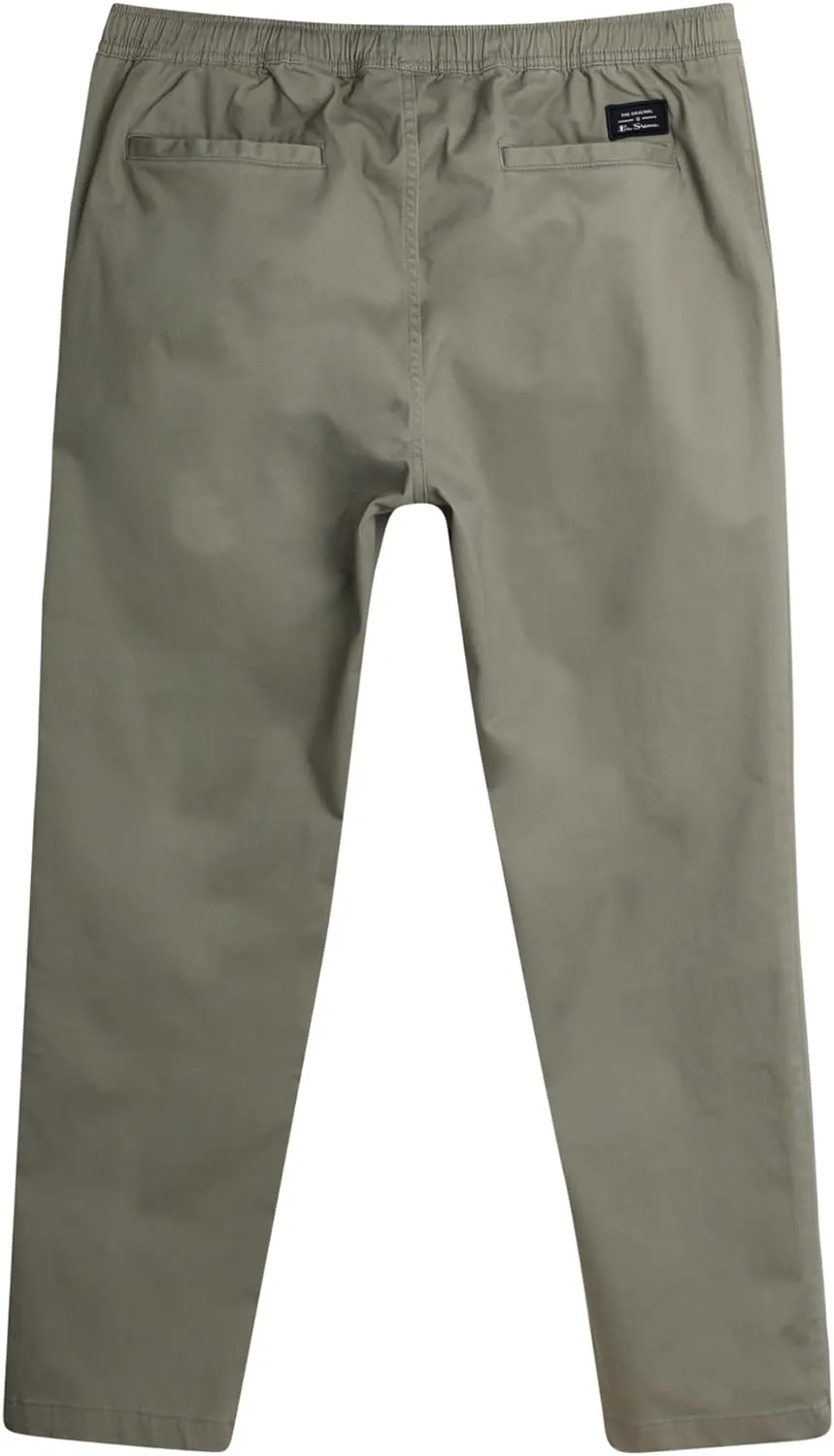Ben Sherman Mens Pants - Comfort Stretch Flat Front Pull On Pants - Casual Chinos for Men (S-XL)