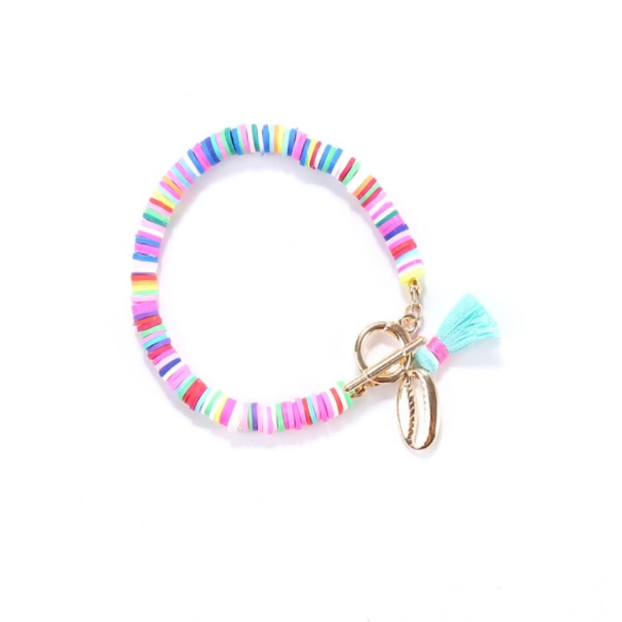 Boho Polymer Clay Beads Heishi Bracelets