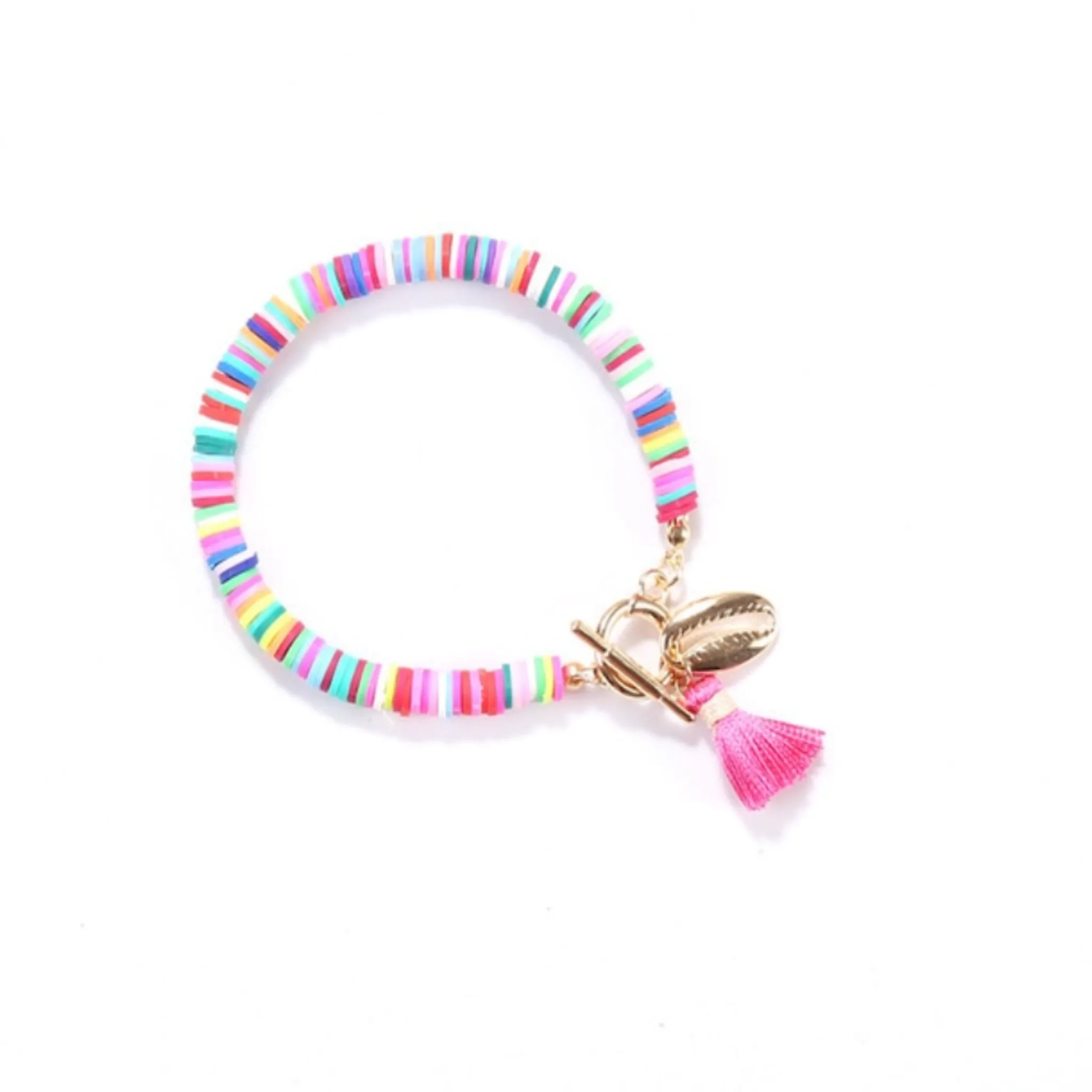 Boho Polymer Clay Beads Heishi Bracelets