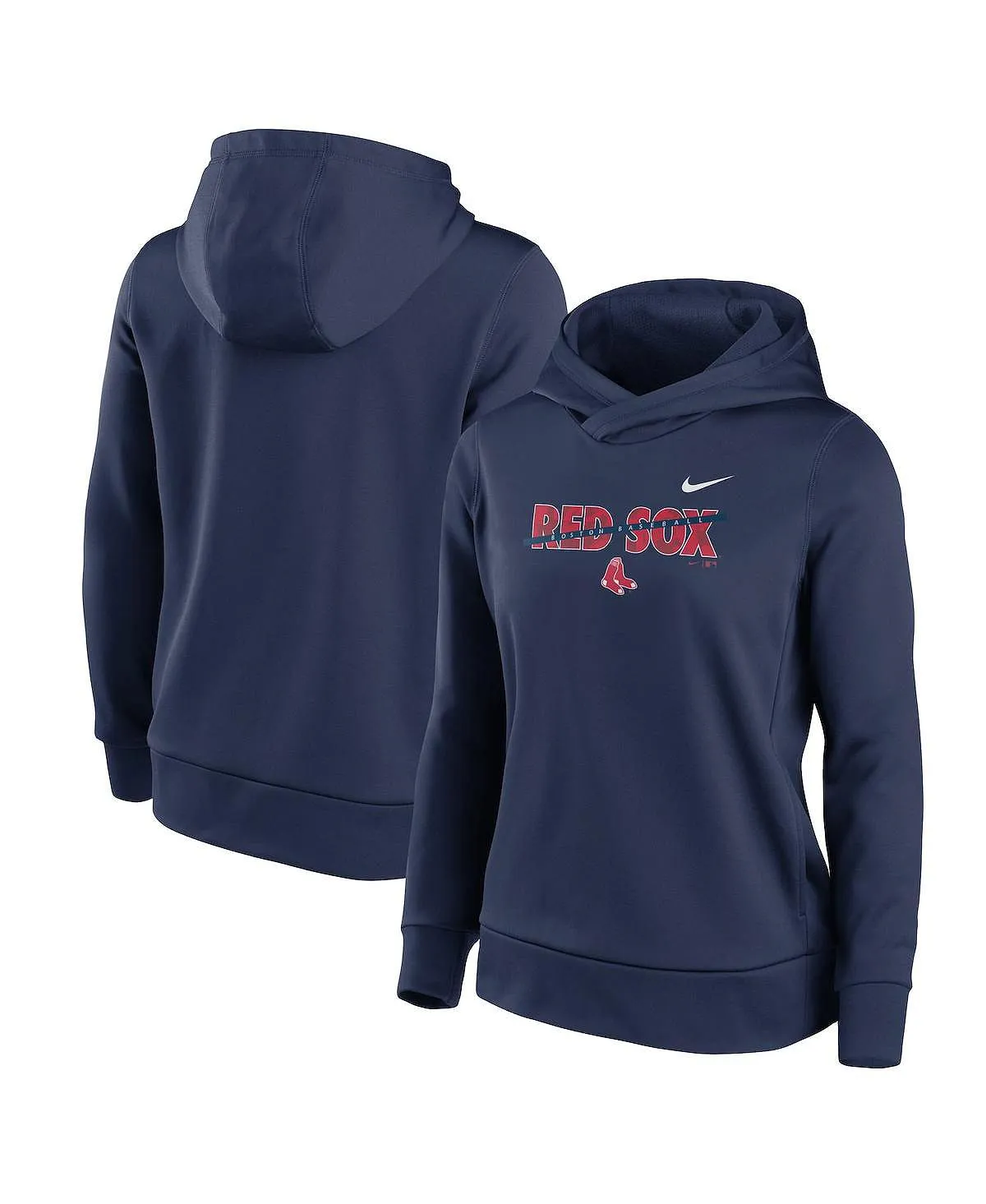 Boston Red Sox Club Angle Performance Nike Women's Navy Blue Pullover Hoodie, Navy