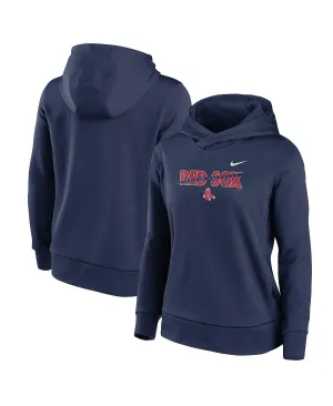 Boston Red Sox Club Angle Performance Nike Women's Navy Blue Pullover Hoodie, Navy