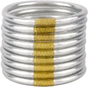 BuDhaGirl Silver All Weather Bangles (AWB) - Serenity Prayer
