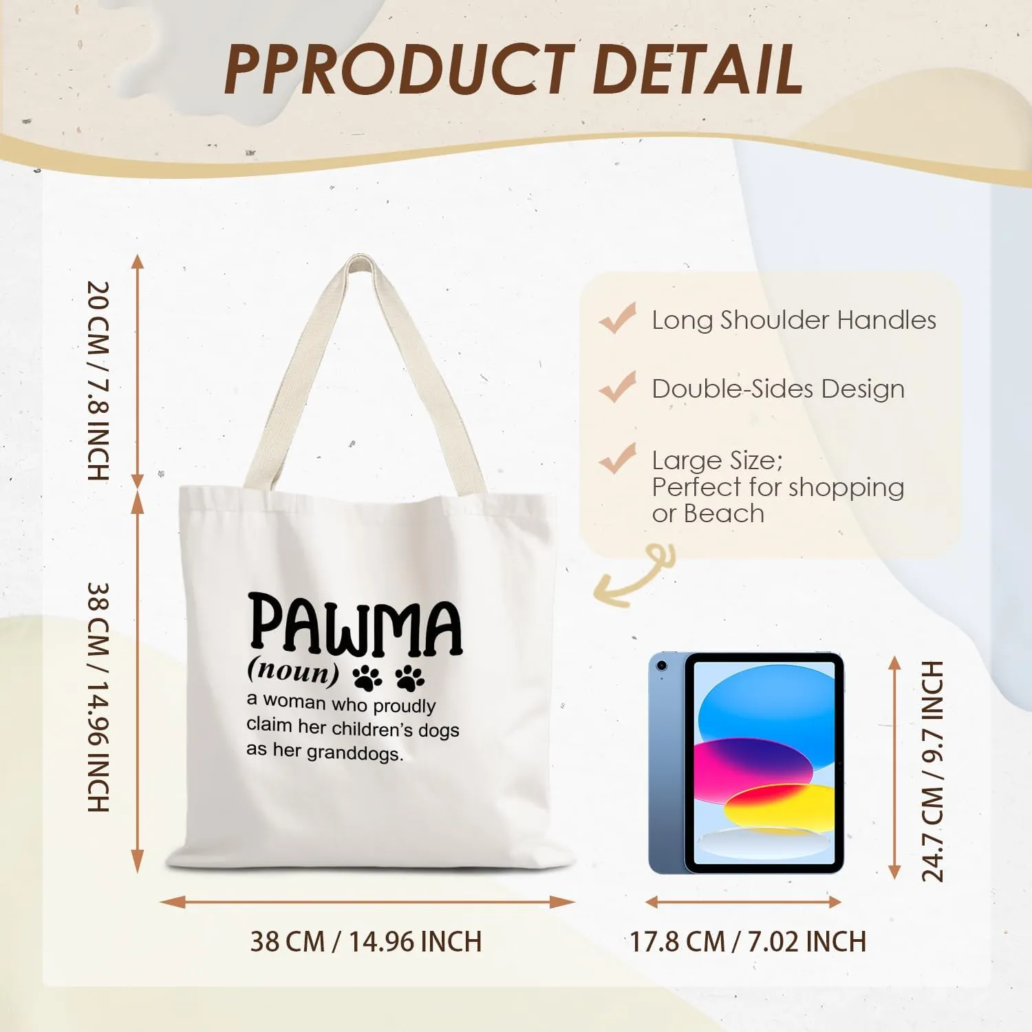 Canvas Tote Bags for Women, Cousin Gifts Shopping Bags