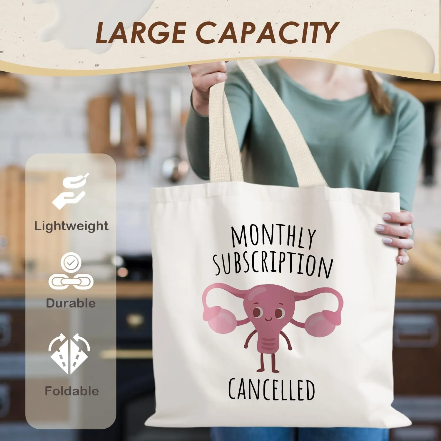 Canvas Tote Bags for Women, Cousin Gifts Shopping Bags