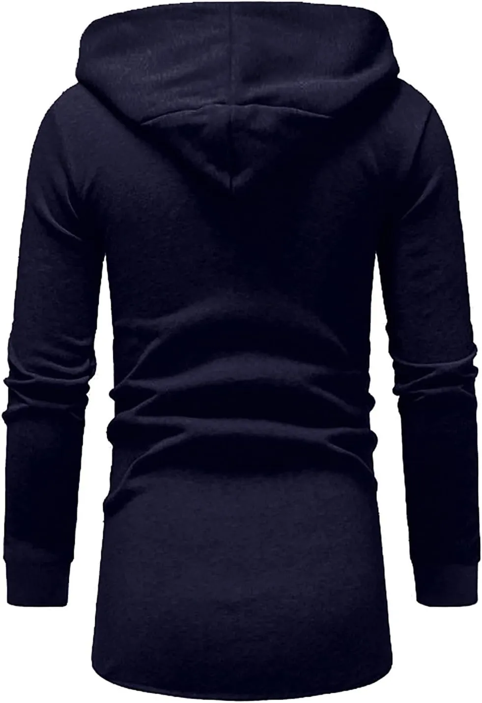 Cardigan Jacket for Men Trendy Letter Print Mid-Length Trench Coat Casual Hooded Long Sleeve Comfy Warm Coat Outfits