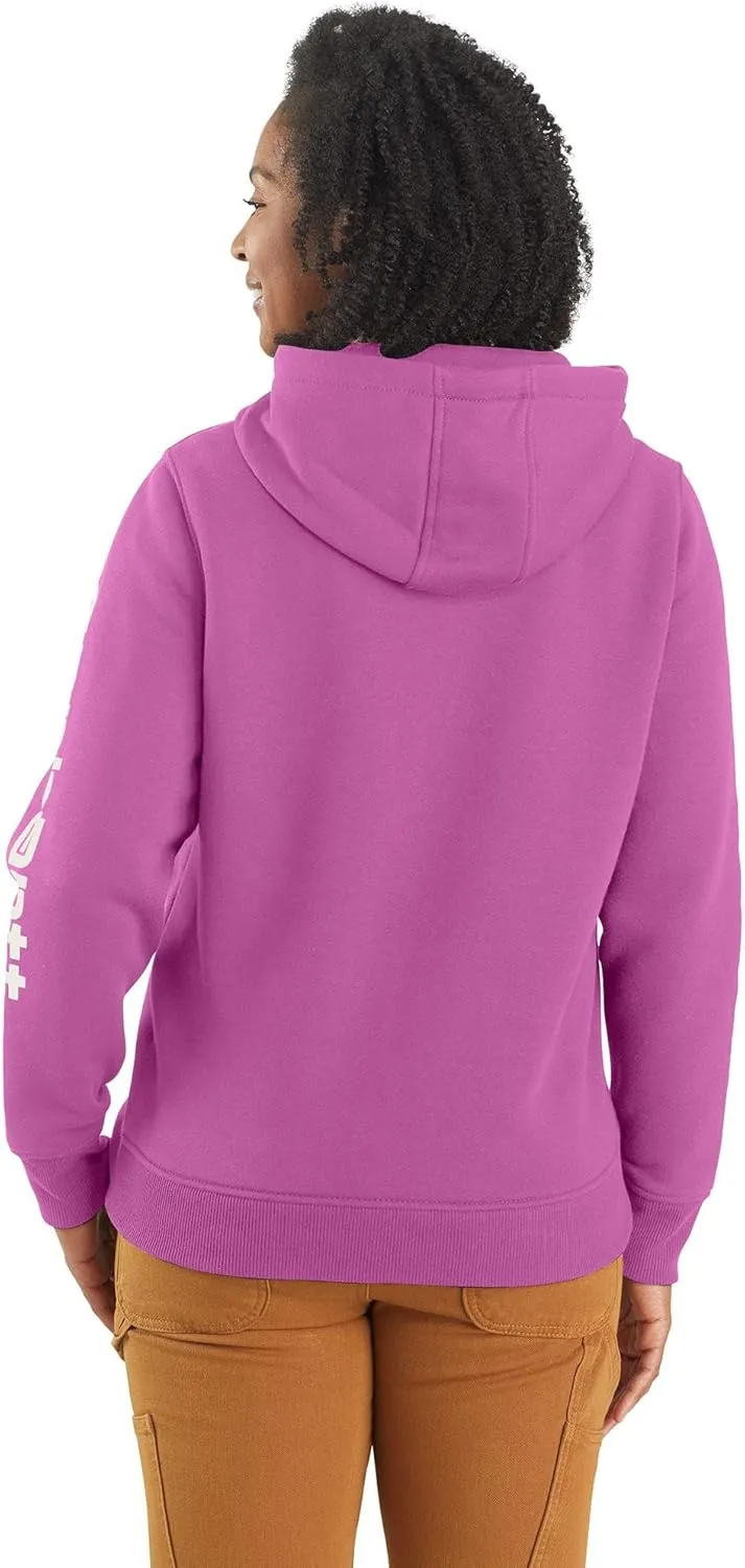 Carhartt Women's Relaxed Fit Midweight Logo Sleeve Graphic Sweatshirt