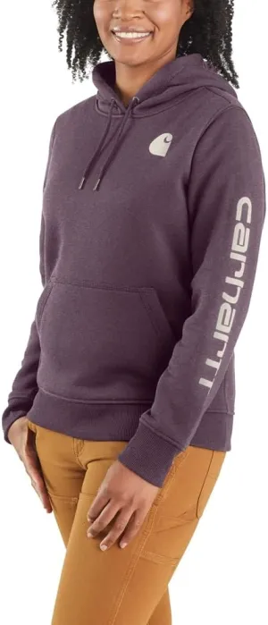 Carhartt Women's Relaxed Fit Midweight Logo Sleeve Graphic Sweatshirt