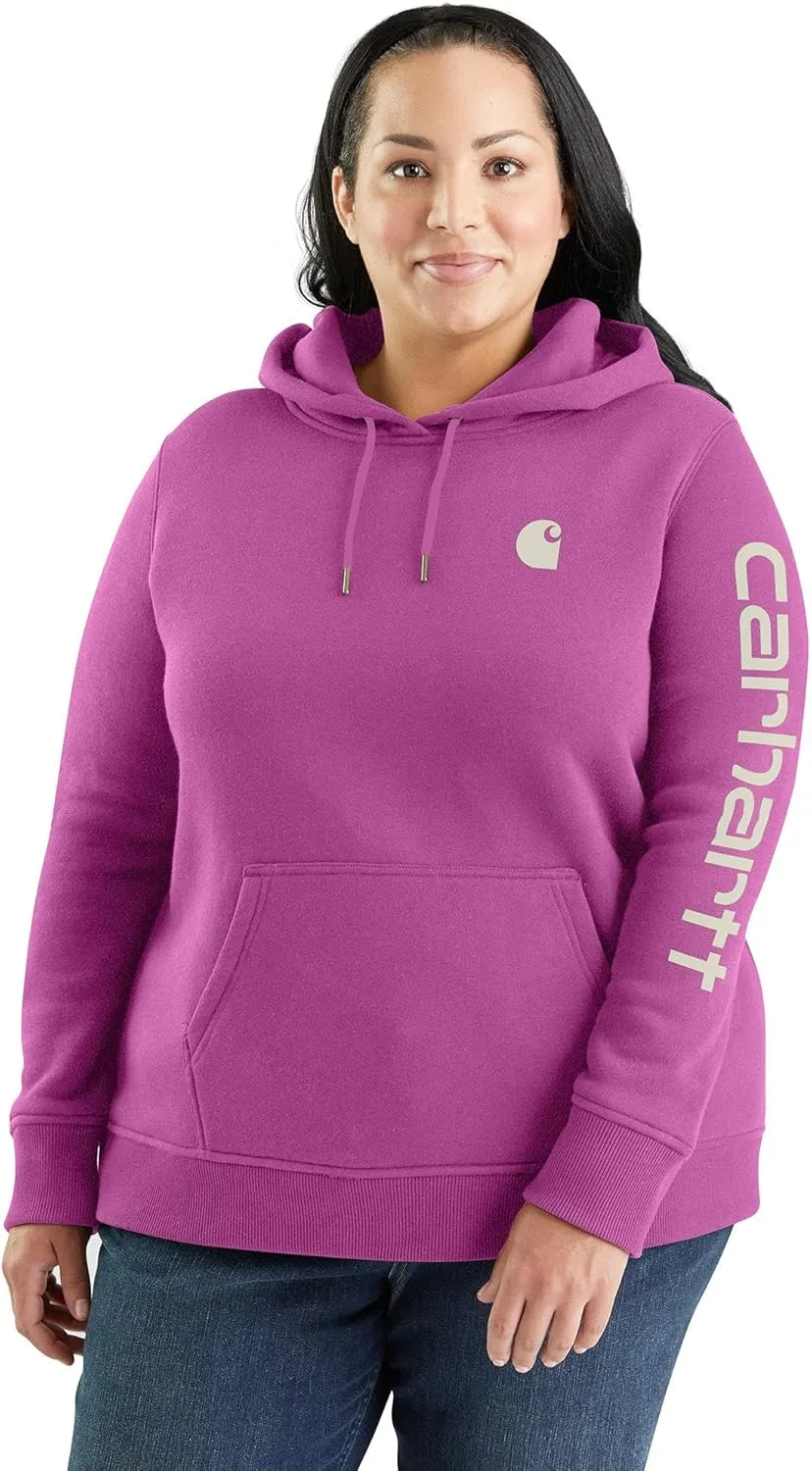 Carhartt Women's Relaxed Fit Midweight Logo Sleeve Graphic Sweatshirt