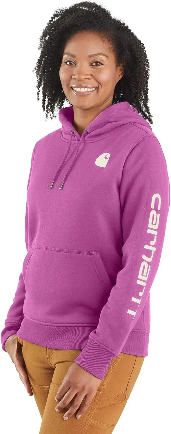 Carhartt Women's Relaxed Fit Midweight Logo Sleeve Graphic Sweatshirt