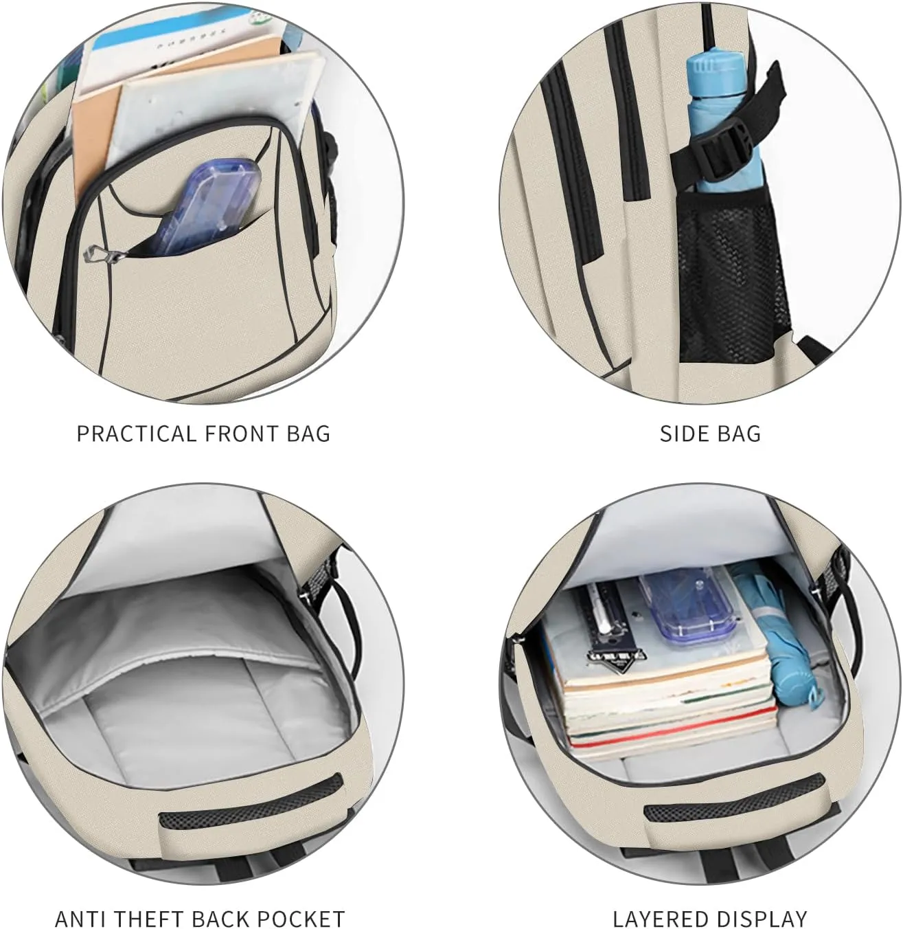 Casual Lightweight Backpacks for Boys & Girls, School Bookbags, 15 "Laptop Backpack, Travel Bag