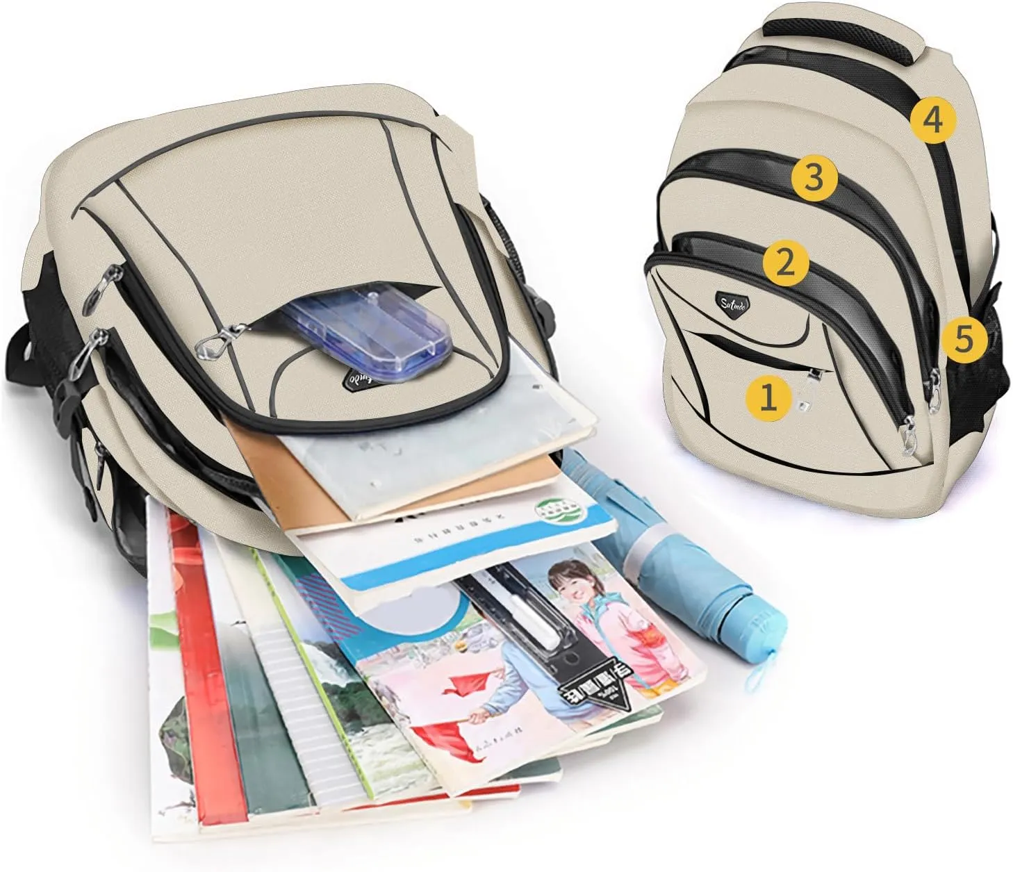 Casual Lightweight Backpacks for Boys & Girls, School Bookbags, 15 "Laptop Backpack, Travel Bag