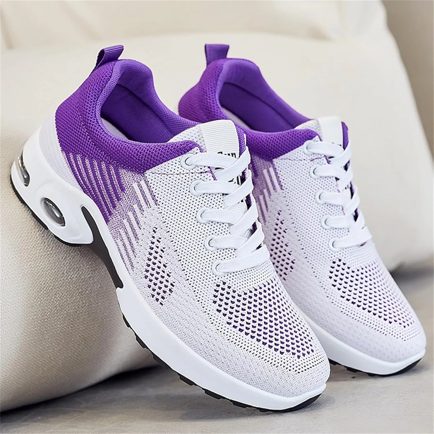 Casual Sneakers for Women Lightweight Breathable Non Slip Walking Shoes Air Cushion Running Tennis Walking Shoes Mesh Breathable Fashion Sneakers Work Tennis Sport Athletic Trainers