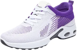 Casual Sneakers for Women Lightweight Breathable Non Slip Walking Shoes Air Cushion Running Tennis Walking Shoes Mesh Breathable Fashion Sneakers Work Tennis Sport Athletic Trainers