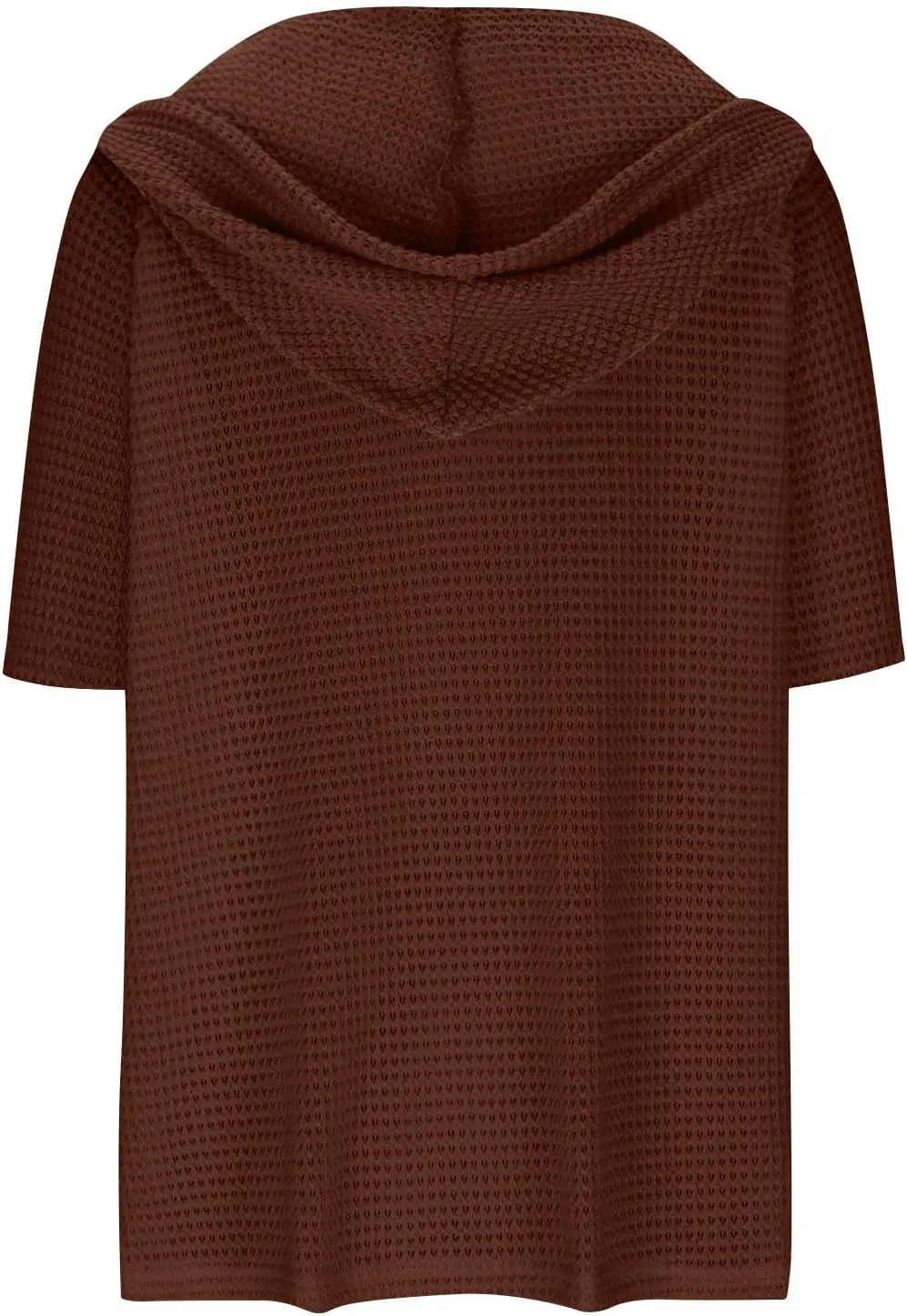 Casual Solid Button-up Hoodies for Women Summer Basic V Neck Half Sleeve Shirt Loose Oversized Dressy Ladies Blouse