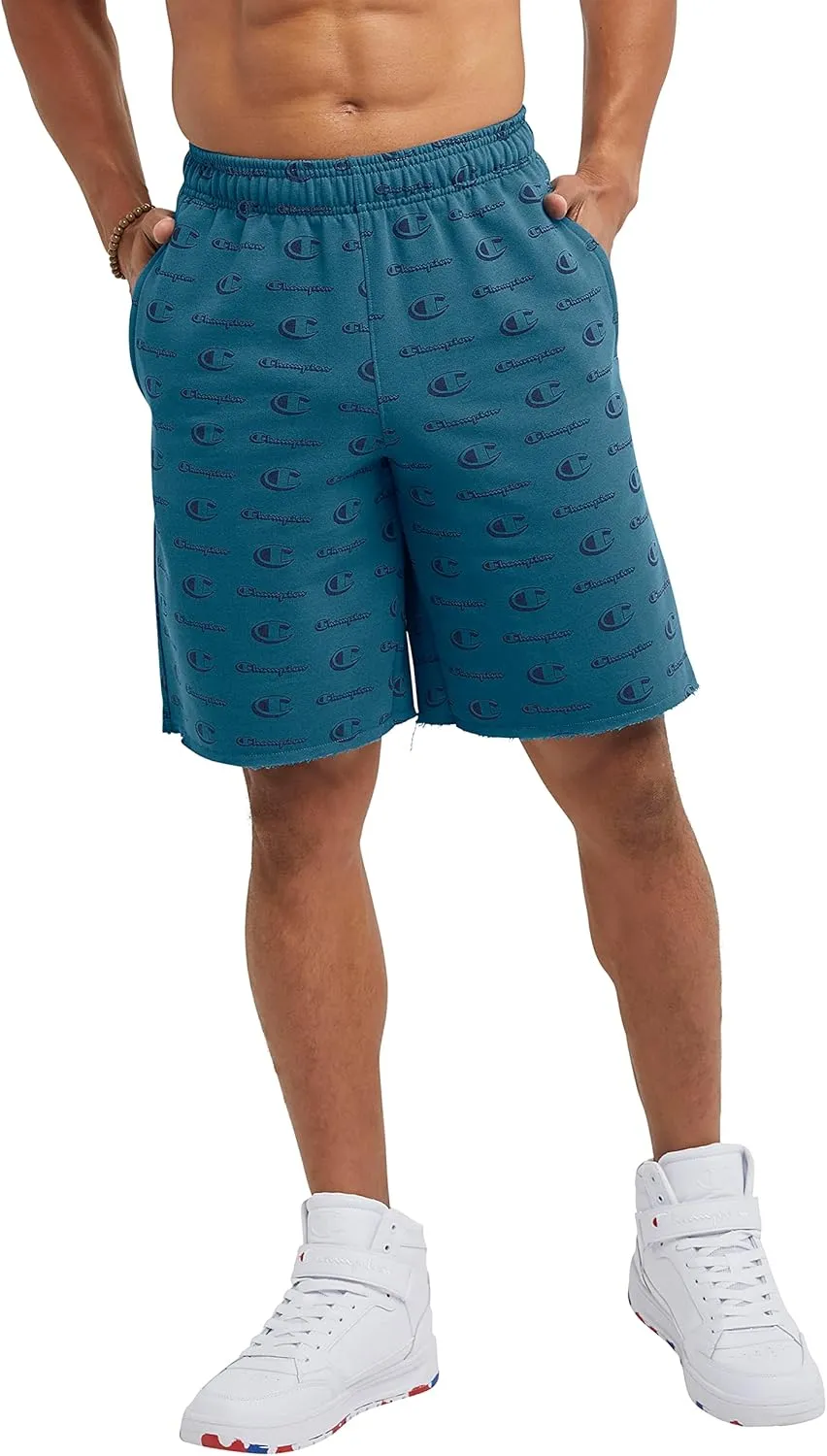 Champion Men's Shorts, Powerblend, Fleece Midweight Shorts, Athletic Shorts with Pockets (Reg. Or Big & Tall)