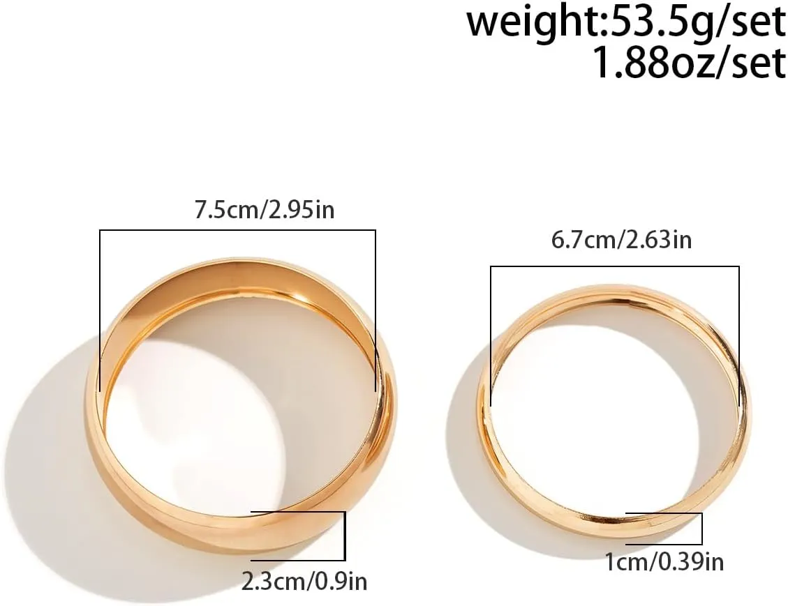 Chunky Gold Bangles Bracelet for Women 3PCS Chunky Gold Bangle Bracelets Wide Chunky Cuff Bracelets Hammered Wrist Cuff Wrap Bracelet for Women Cuff Bracelet Jewelry