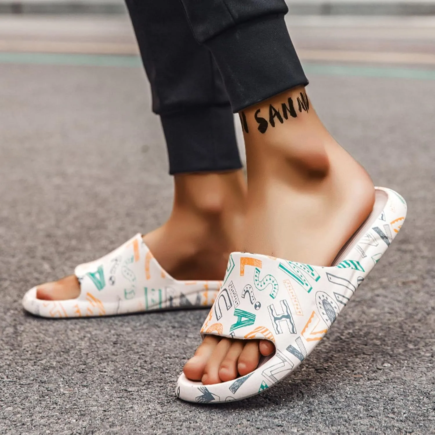 Cloud Slippers for Men Shower Shoes Women Mens Shower Shoes Slides for Women Bathroom Public Indoor Outdoor Slippers
