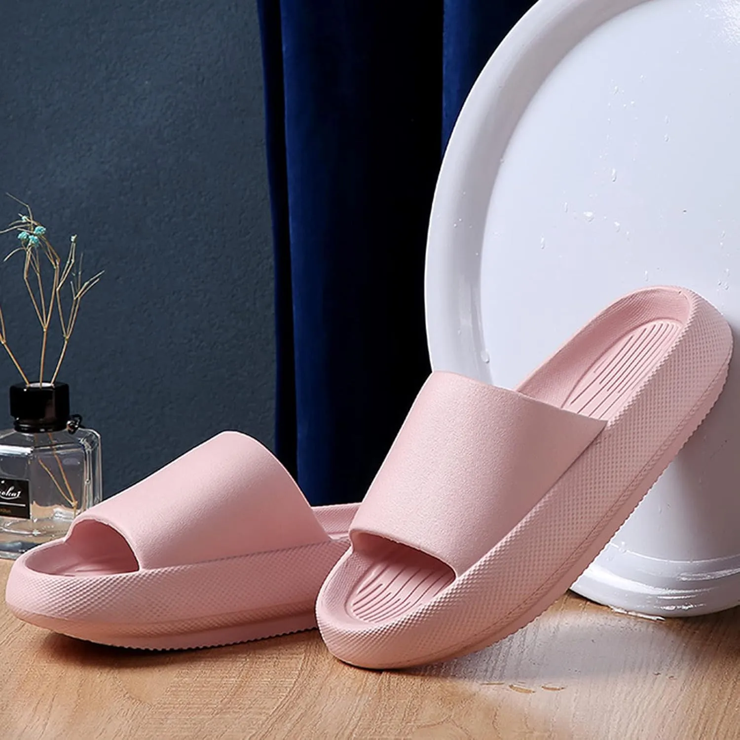 Cloud Slippers for Men Womens Slides Bathroom Slippers Men Shower Shoes Women Spa Lightweight Gym