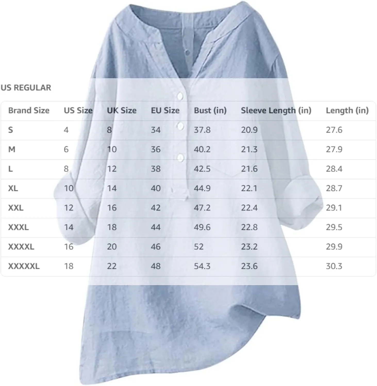 Cotton Linen Shirts for Women,Plus Size Tops Long Sleeve Tshirts,3/4 Length Sleeve Button Down V Neck Dressy Blouses