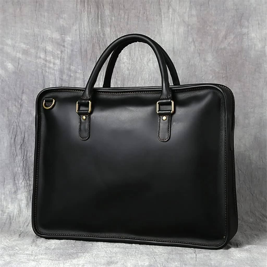 CSCDD Leather Briefcase Men Bag Business Handbag Male Laptop Shoulder Bags Men Briefcase