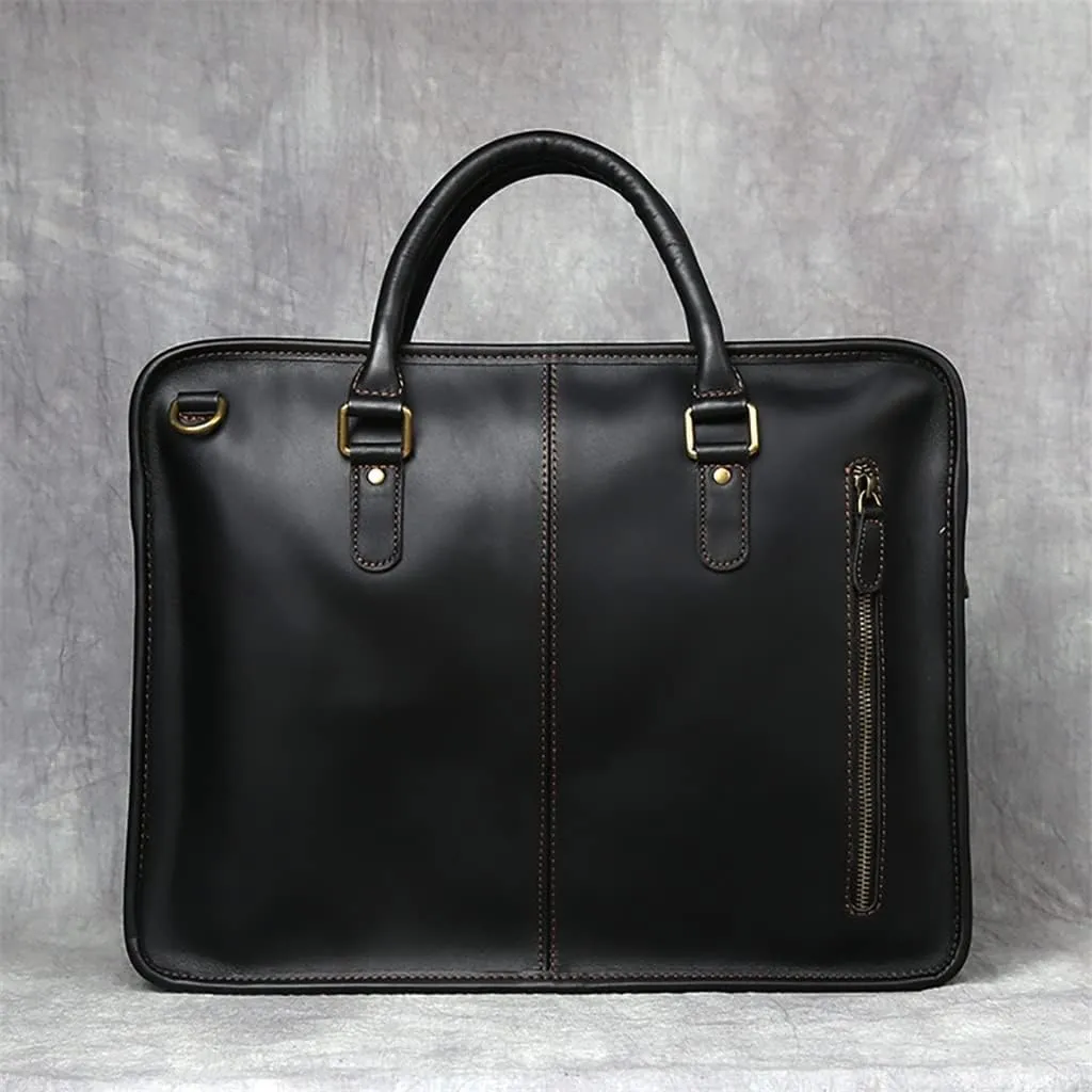 CSCDD Leather Briefcase Men Bag Business Handbag Male Laptop Shoulder Bags Men Briefcase