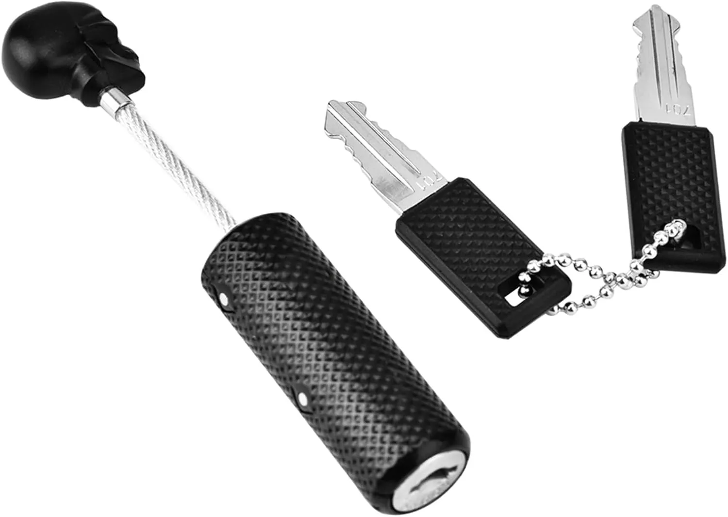 Cus Password Nation Skull Lock Wire Rope S Suitcase Lock for Travel, Skul Lock for Luggage Security, Lock Rope (Black)