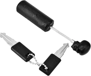 Cus Password Nation Skull Lock Wire Rope S Suitcase Lock for Travel, Skul Lock for Luggage Security, Lock Rope (Black)