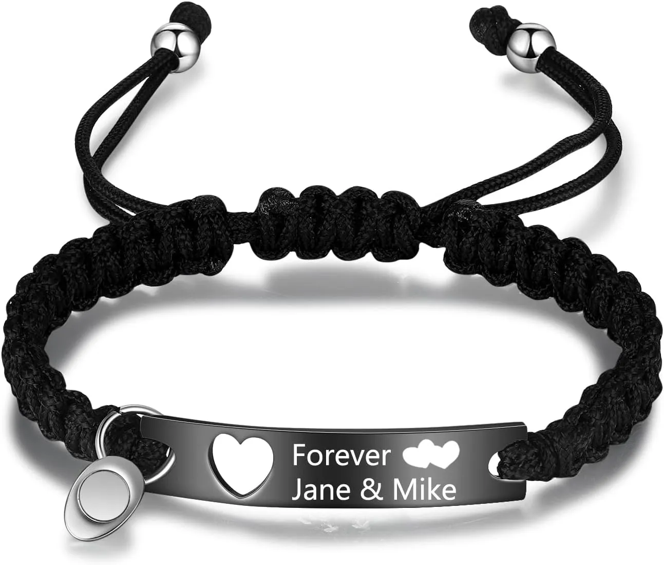 Custom Name Bracelets for Couples Personalized His and Hers Bracelets Promise Matching Bracelets for Couples Valentine's Day Mobius Bracelets